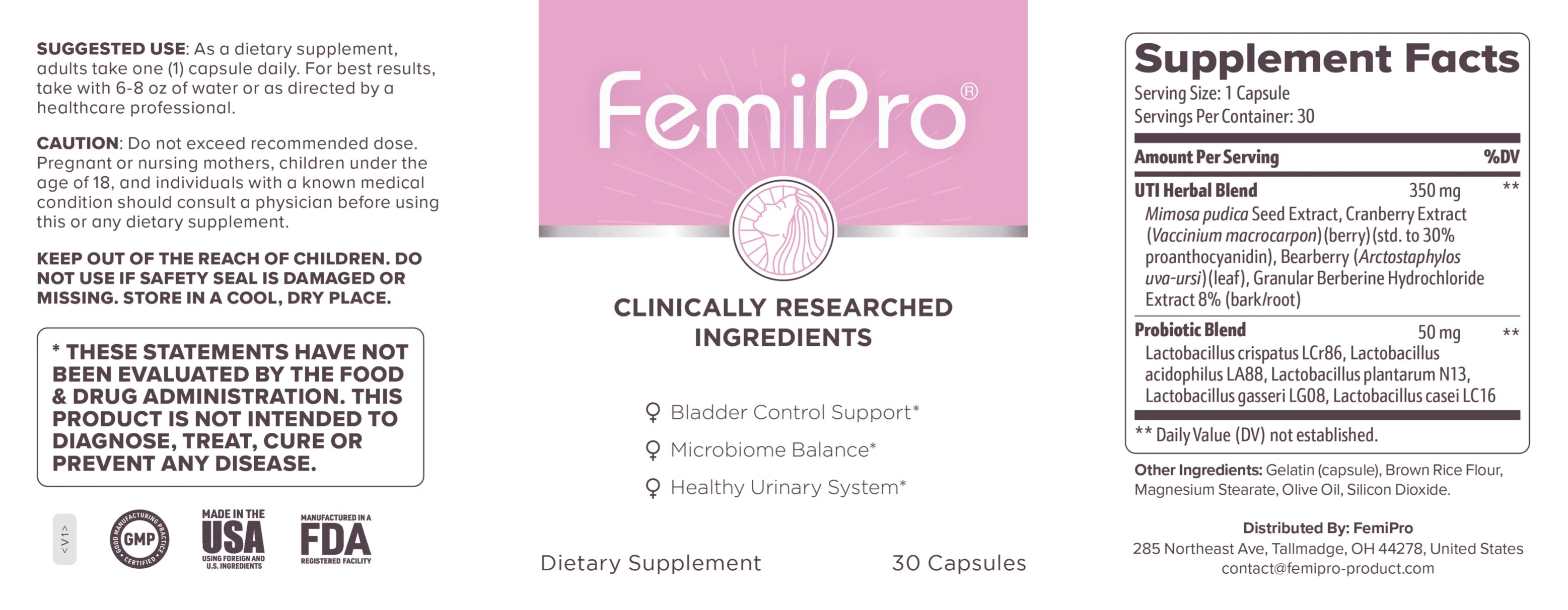 FemiPro Ingredients